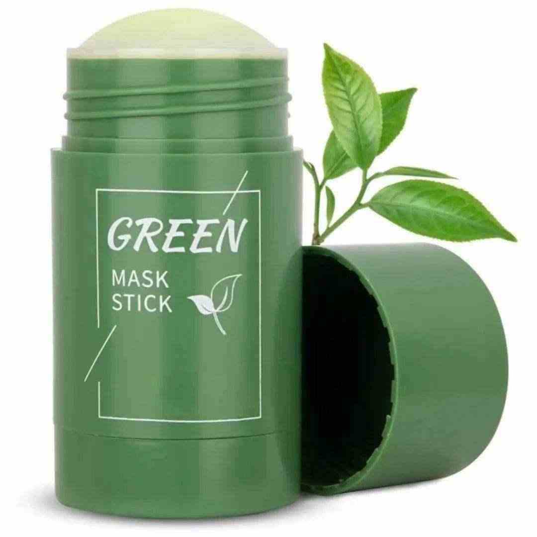 Green Mask Stick - قناع تنظيف الشاي الأخضر الصلب لإزالة حب الشباب والرؤوس السوداء - HUDA